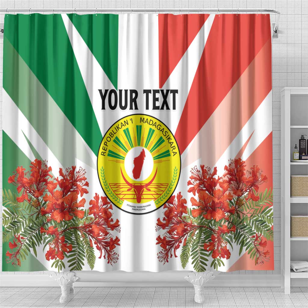 Personalized Madagasikara Shower Curtain Seal With Poinciana