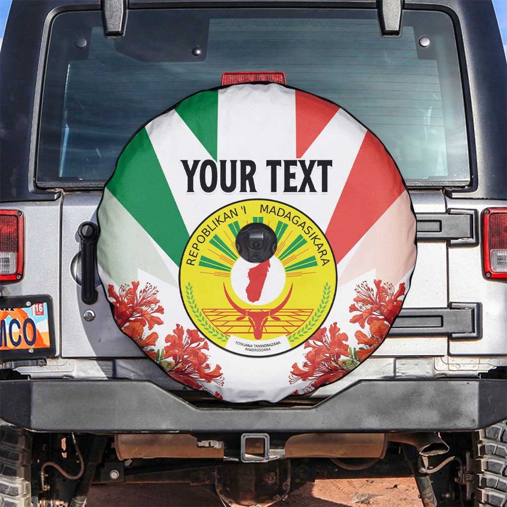 Personalized Madagasikara Spare Tire Cover Seal With Poinciana