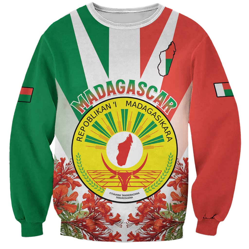 Personalized Madagasikara Sweatshirt Seal With Poinciana