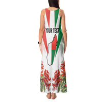 Personalized Madagasikara Tank Maxi Dress Seal With Poinciana