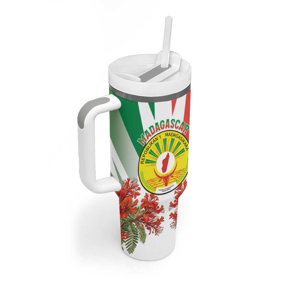 Personalized Madagasikara Tumbler With Handle Seal With Poinciana