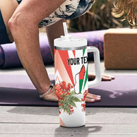 Personalized Madagasikara Tumbler With Handle Seal With Poinciana