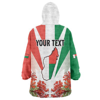 Personalized Madagasikara Wearable Blanket Hoodie Seal With Poinciana