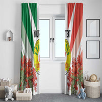 Personalized Madagasikara Window Curtain Seal With Poinciana