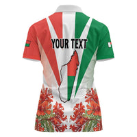 Personalized Madagasikara Women Polo Shirt Seal With Poinciana