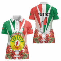 Personalized Madagasikara Women Polo Shirt Seal With Poinciana