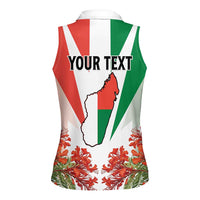 Personalized Madagasikara Women Sleeveless Polo Shirt Seal With Poinciana