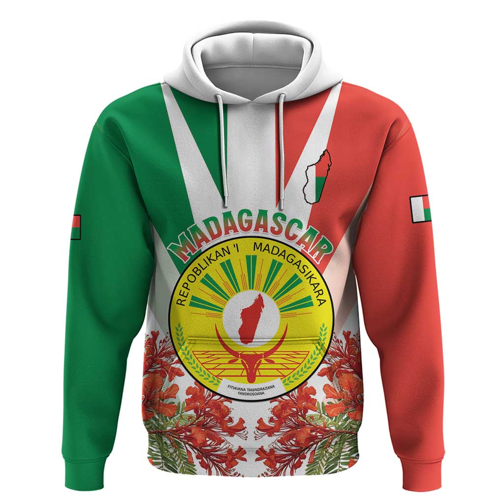 Personalized Madagasikara Zip Hoodie Seal With Poinciana