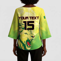Custom Senegal Lions of Teranga Kimono Sleeve Blouse Rise to Glory