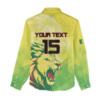 Custom Senegal Lions of Teranga Women Casual Shirt Rise to Glory