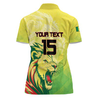 Custom Senegal Lions of Teranga Women Polo Shirt Rise to Glory