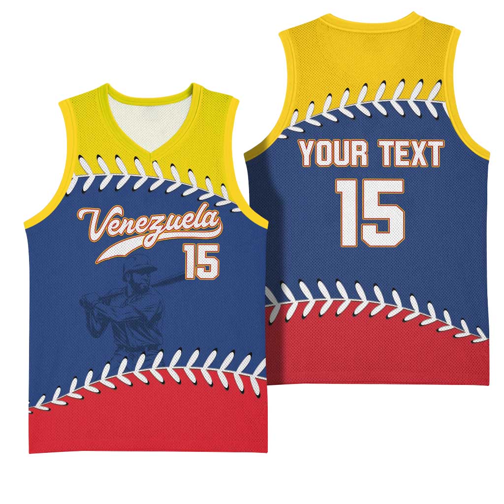 Custom Venezuela Baseball Champions Basketball Jersey Vinotinto Glory 2026
