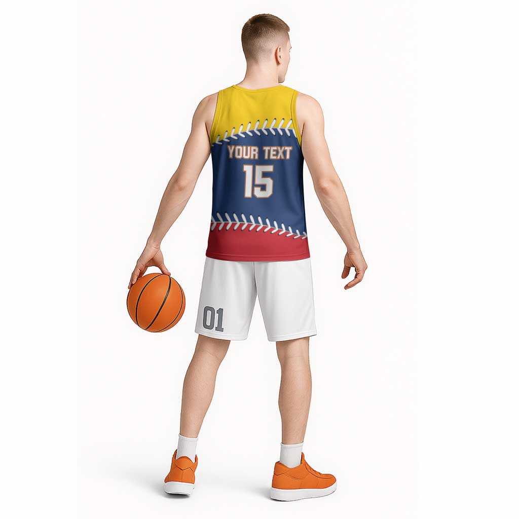 Custom Venezuela Baseball Champions Basketball Jersey Vinotinto Glory 2026
