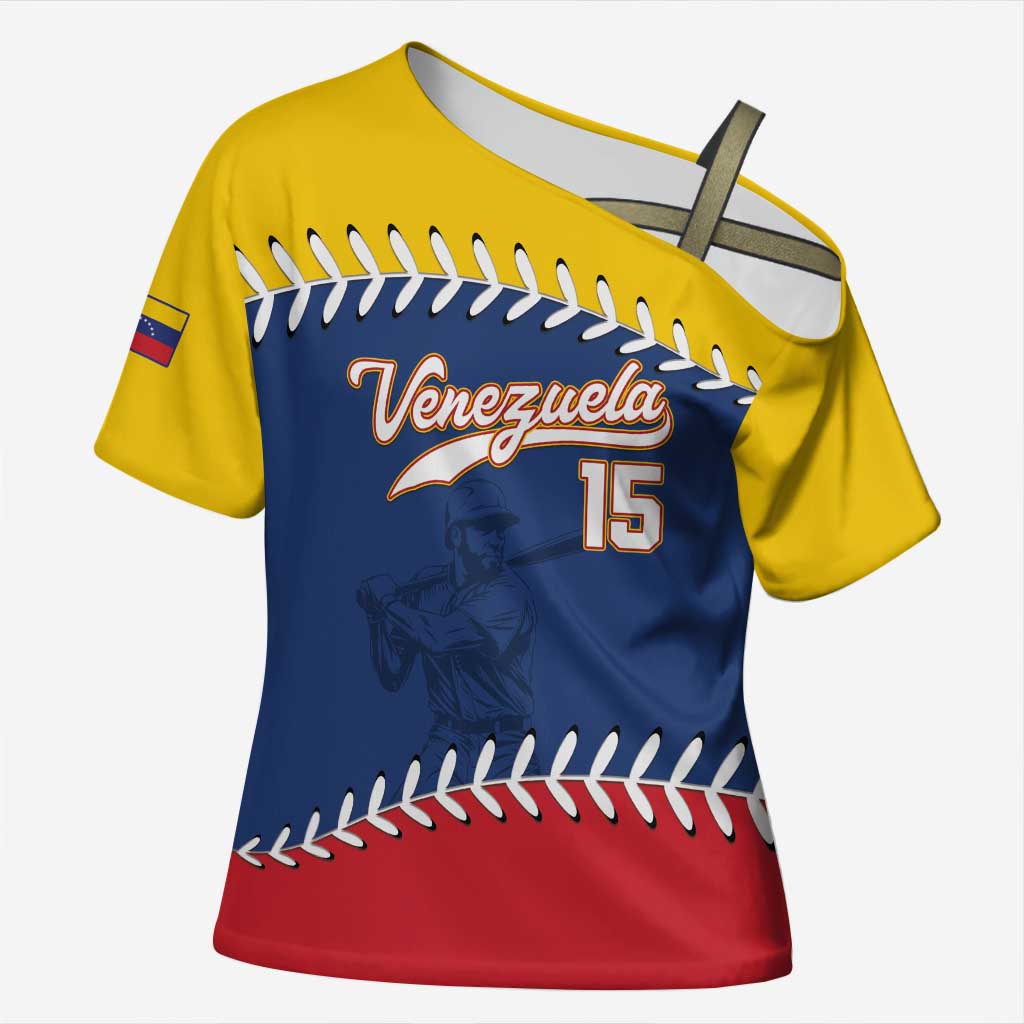 Custom Venezuela Baseball Champions Cross Shoulder Shirt Vinotinto Glory 2026