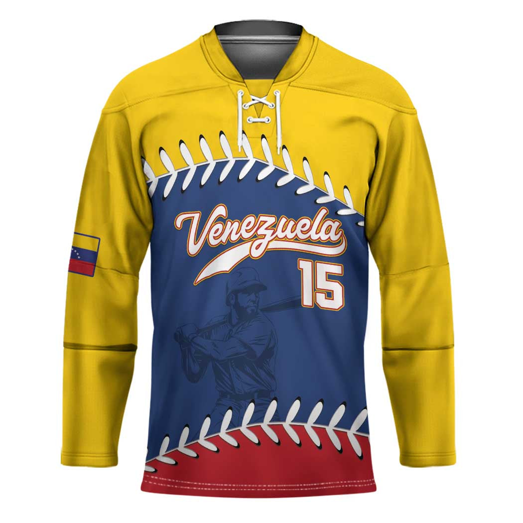 Custom Venezuela Baseball Champions Hockey Jersey Vinotinto Glory 2026