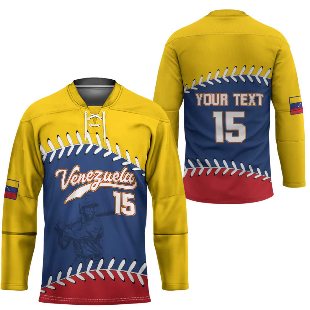 Custom Venezuela Baseball Champions Hockey Jersey Vinotinto Glory 2026