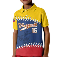 Custom Venezuela Baseball Champions Kid Polo Shirt Vinotinto Glory 2026