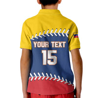 Custom Venezuela Baseball Champions Kid Polo Shirt Vinotinto Glory 2026
