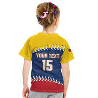 Custom Venezuela Baseball Champions Kid T Shirt Vinotinto Glory 2026