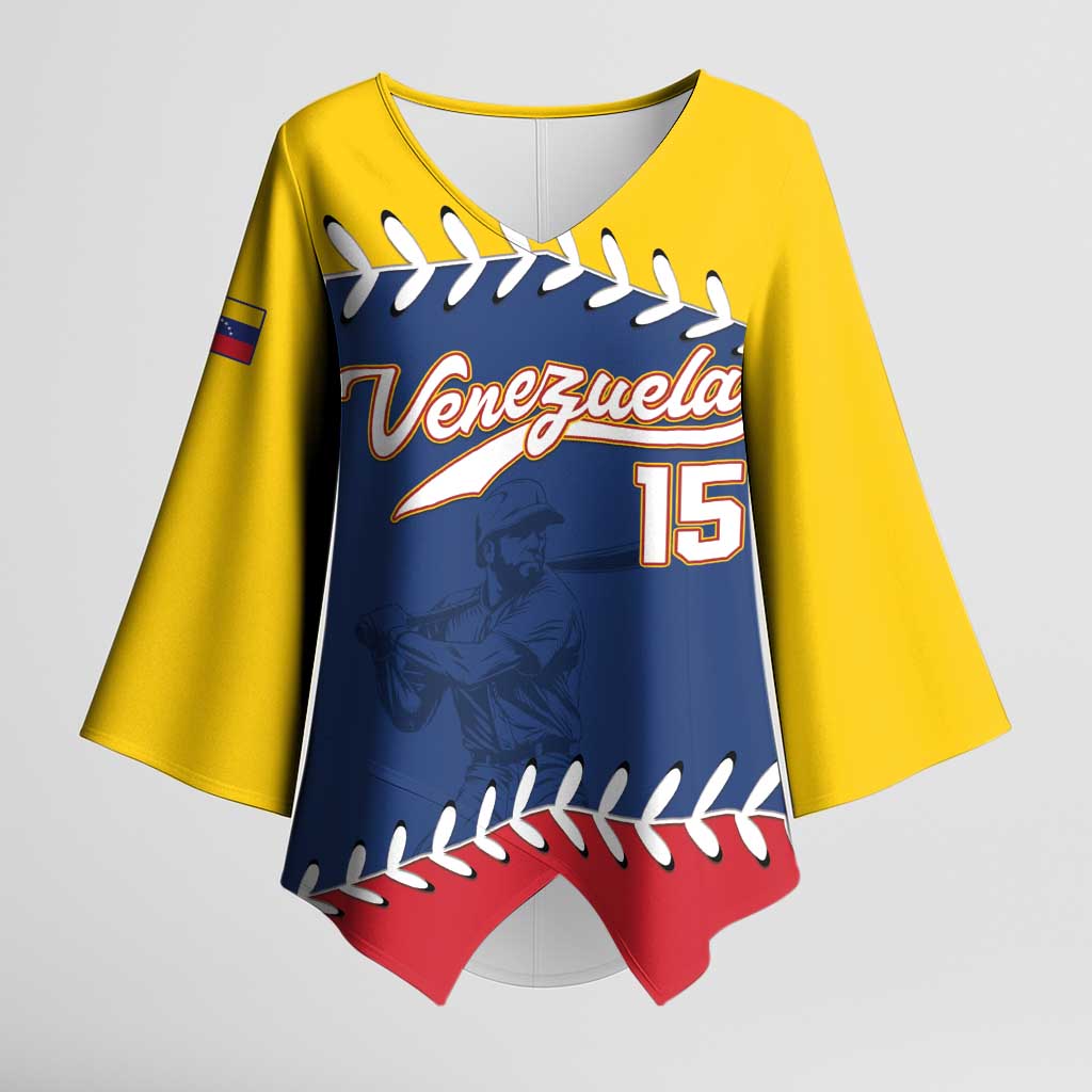 Custom Venezuela Baseball Champions Kimono Sleeve Blouse Vinotinto Glory 2026