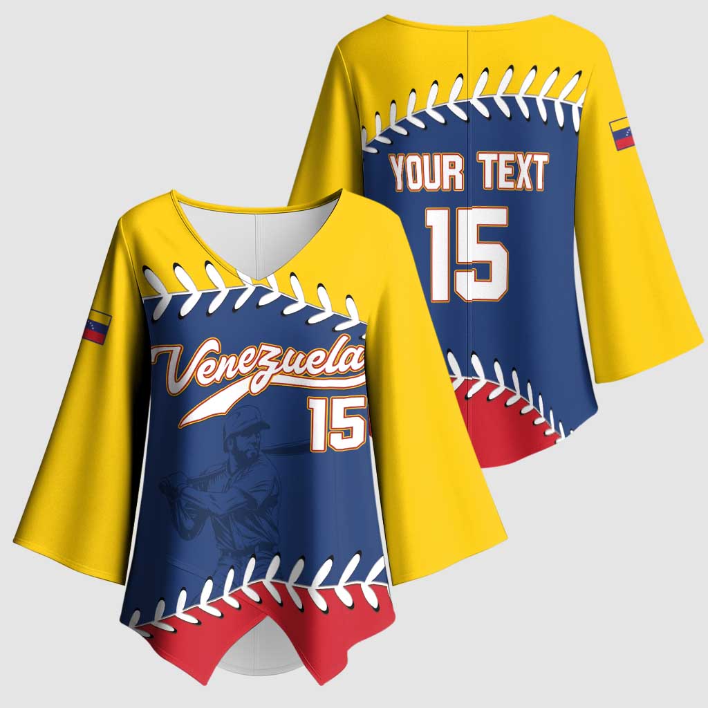 Custom Venezuela Baseball Champions Kimono Sleeve Blouse Vinotinto Glory 2026