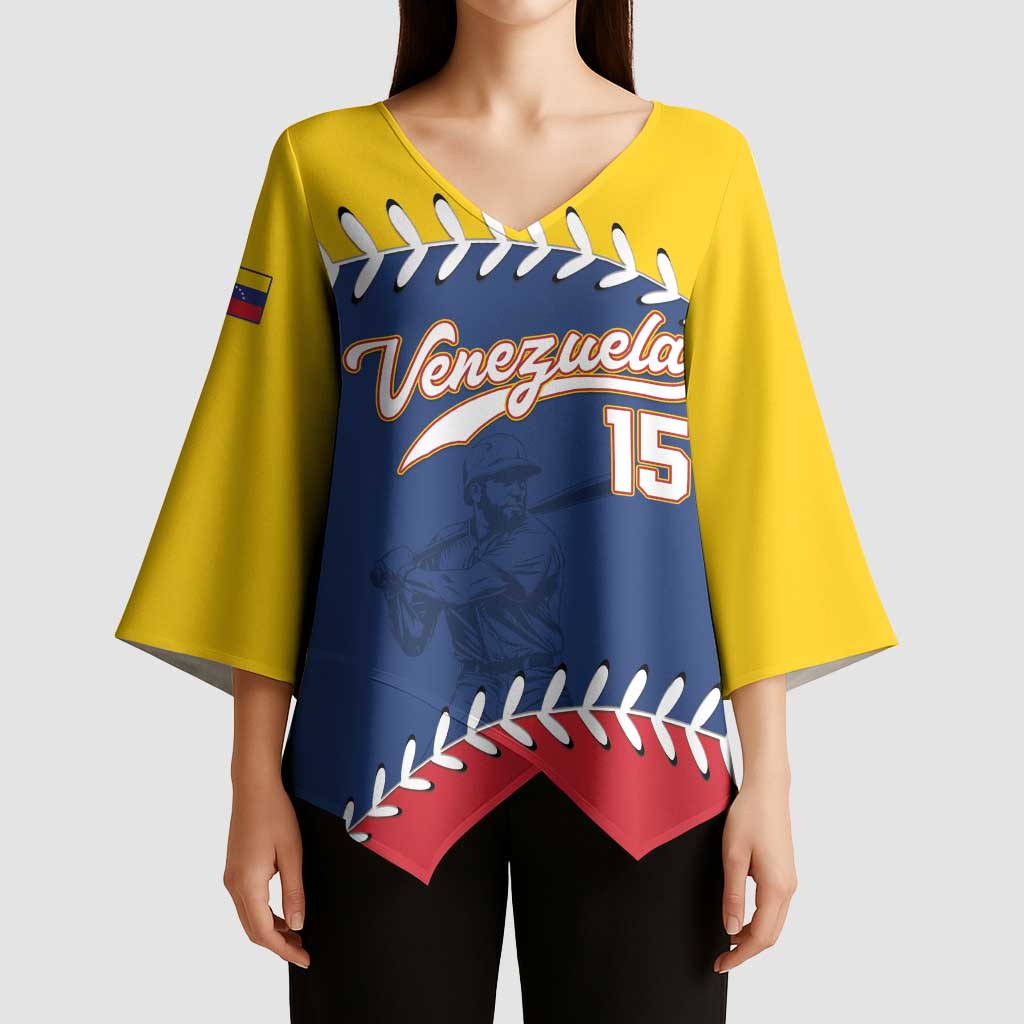 Custom Venezuela Baseball Champions Kimono Sleeve Blouse Vinotinto Glory 2026