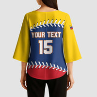 Custom Venezuela Baseball Champions Kimono Sleeve Blouse Vinotinto Glory 2026