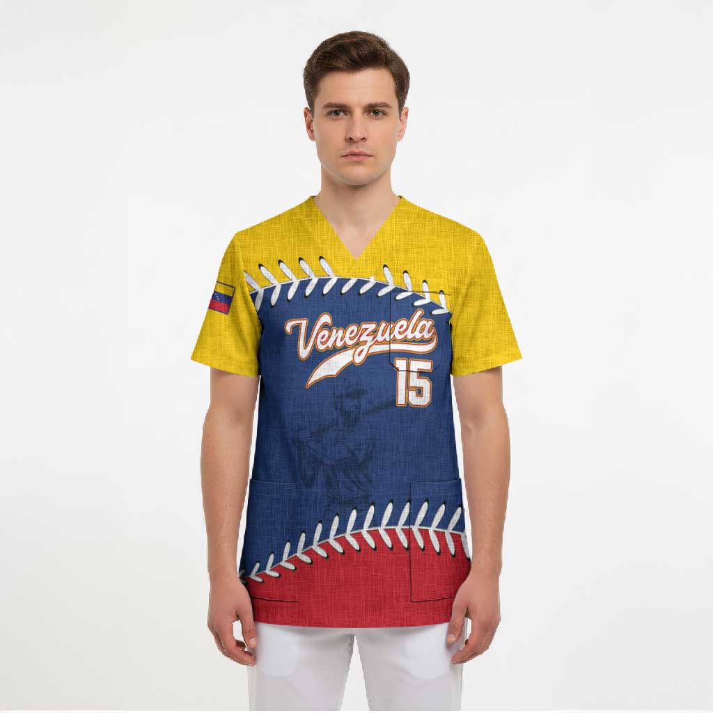 Custom Venezuela Baseball Champions Scrub Top Vinotinto Glory 2026