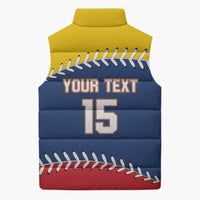 Custom Venezuela Baseball Champions Sleeveless Puffer Jacket Vinotinto Glory 2026
