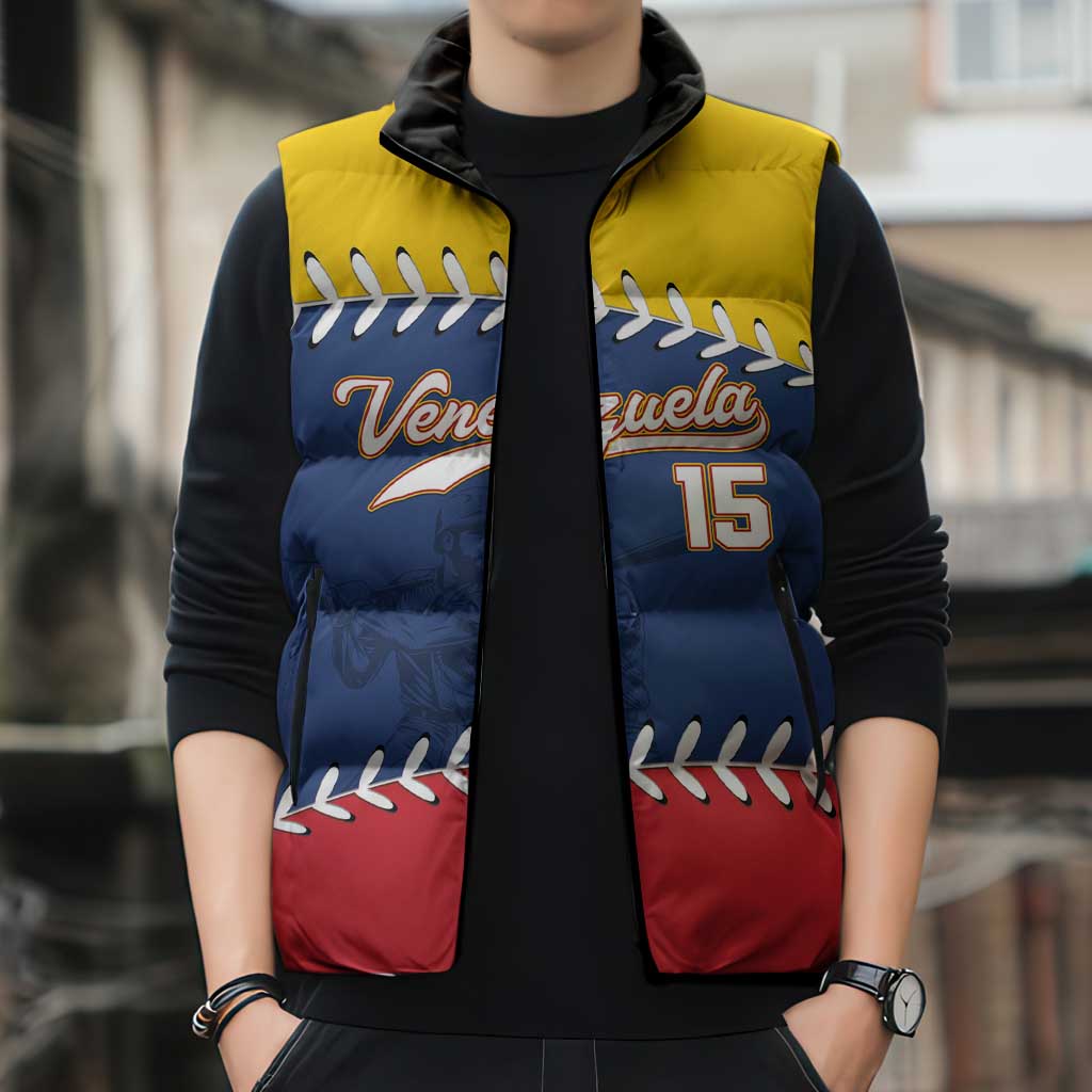 Custom Venezuela Baseball Champions Sleeveless Puffer Jacket Vinotinto Glory 2026