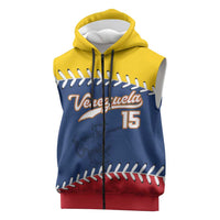 Custom Venezuela Baseball Champions Sleeveless Zip Hoodie Vinotinto Glory 2026