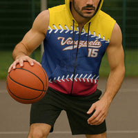 Custom Venezuela Baseball Champions Sleeveless Zip Hoodie Vinotinto Glory 2026