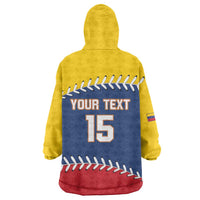 Custom Venezuela Baseball Champions Wearable Blanket Hoodie Vinotinto Glory 2026