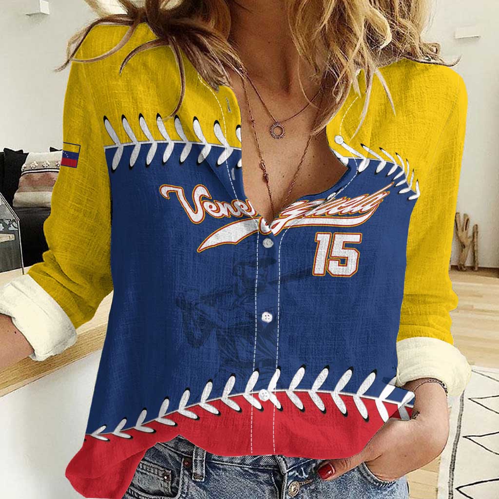 Custom Venezuela Baseball Champions Women Casual Shirt Vinotinto Glory 2026