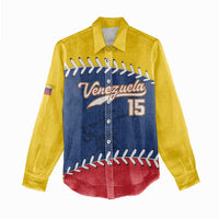 Custom Venezuela Baseball Champions Women Casual Shirt Vinotinto Glory 2026