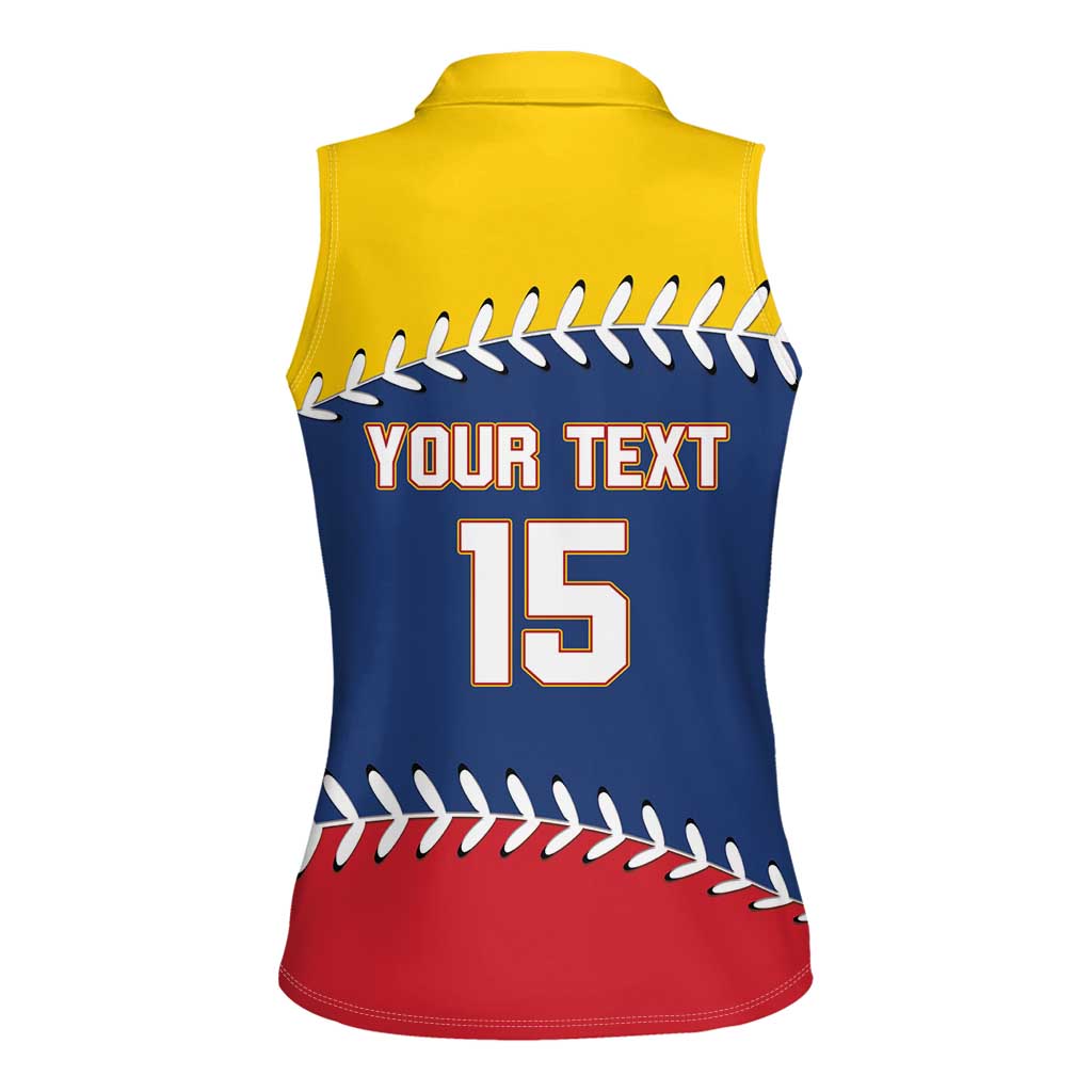 Custom Venezuela Baseball Champions Women Sleeveless Polo Shirt Vinotinto Glory 2026