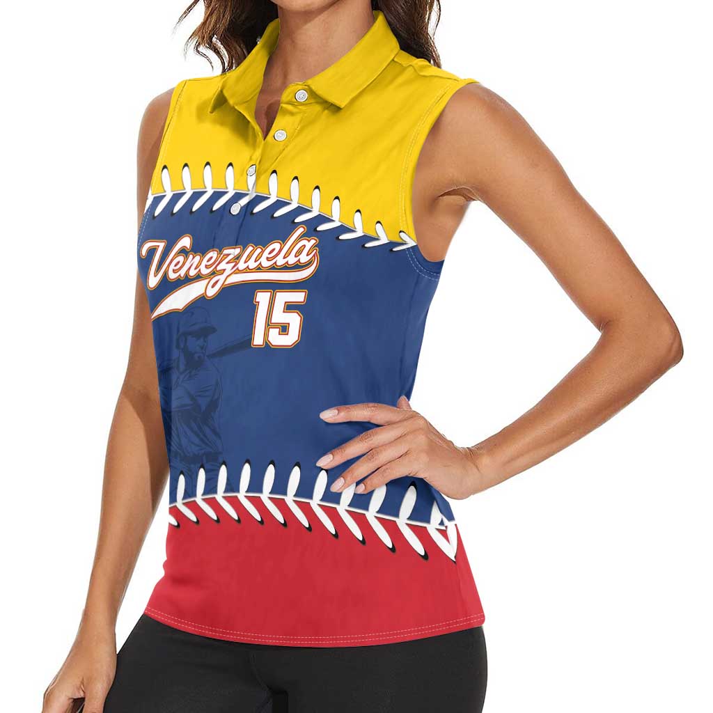 Custom Venezuela Baseball Champions Women Sleeveless Polo Shirt Vinotinto Glory 2026