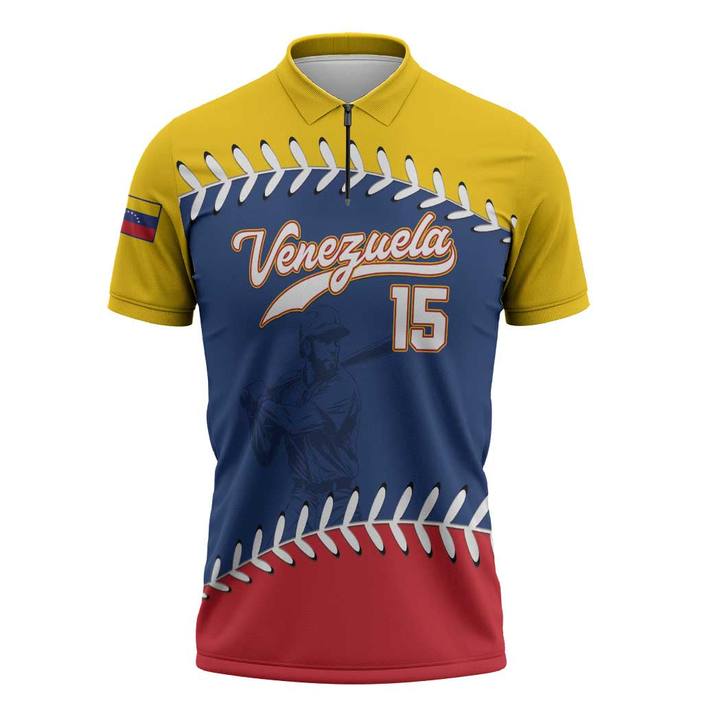 Custom Venezuela Baseball Champions Zipper Polo Shirt Vinotinto Glory 2026