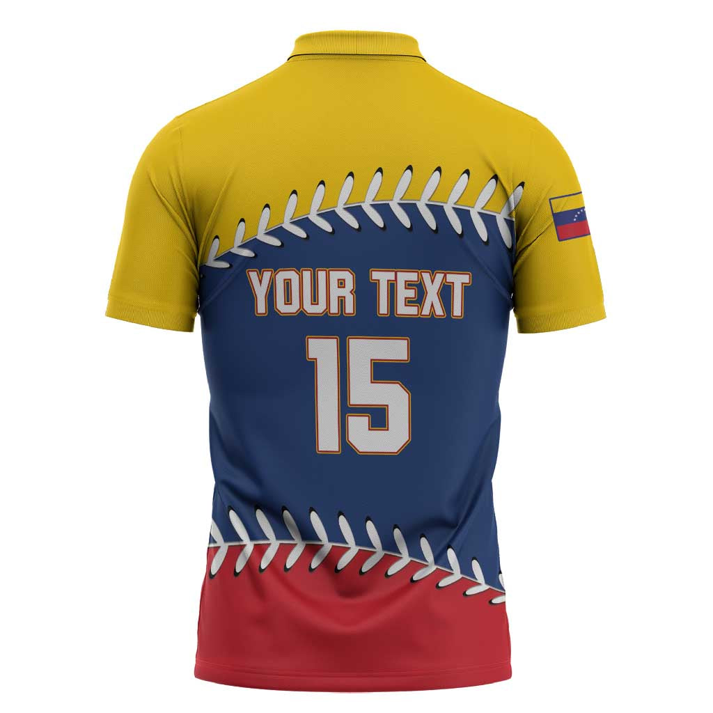 Custom Venezuela Baseball Champions Zipper Polo Shirt Vinotinto Glory 2026