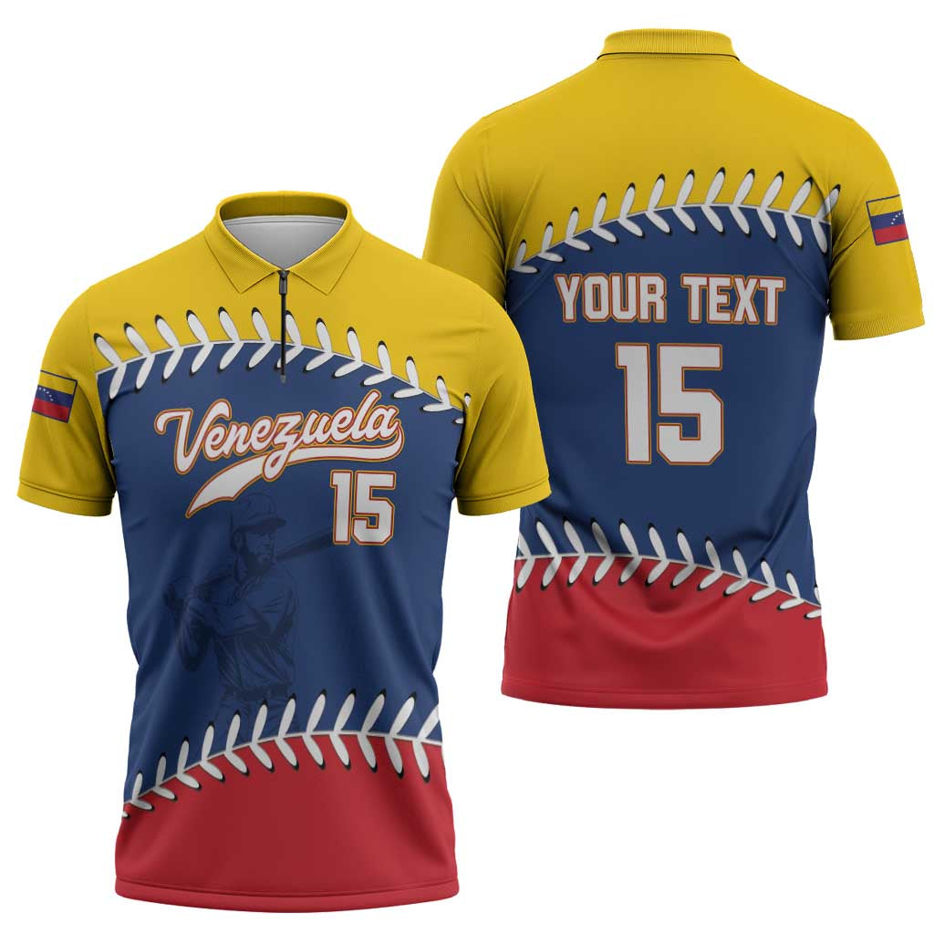 Custom Venezuela Baseball Champions Zipper Polo Shirt Vinotinto Glory 2026