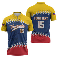 Custom Venezuela Baseball Champions Zipper Polo Shirt Vinotinto Glory 2026