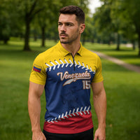 Custom Venezuela Baseball Champions Zipper Polo Shirt Vinotinto Glory 2026