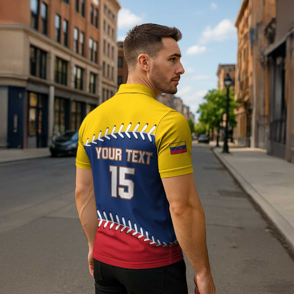 Custom Venezuela Baseball Champions Zipper Polo Shirt Vinotinto Glory 2026