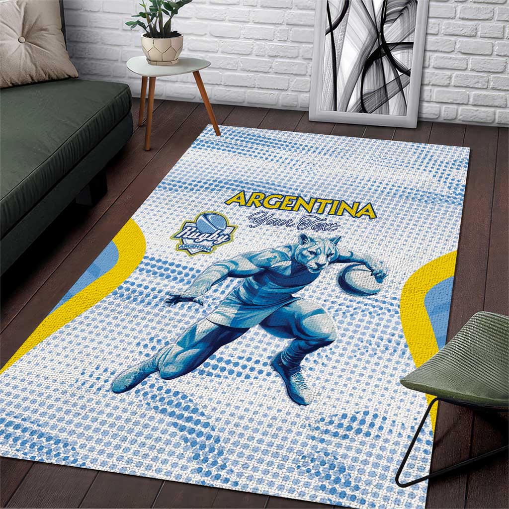 Argentina Rugby Custom Area Rug Pumas Mascot - Sporty Style