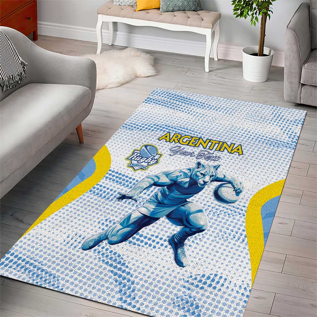 Argentina Rugby Custom Area Rug Pumas Mascot - Sporty Style
