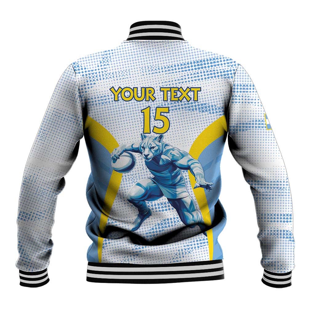 Argentina Rugby Custom Baseball Jacket Pumas Mascot - Sporty Style