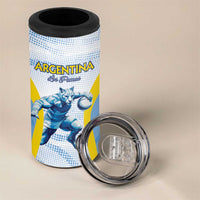 Argentina Rugby Custom 4 in 1 Can Cooler Tumbler Pumas Mascot - Sporty Style