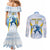 Argentina Rugby Custom Couples Matching Mermaid Dress and Long Sleeve Button Shirt Pumas Mascot - Sporty Style