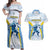 Argentina Rugby Custom Couples Matching Off Shoulder Maxi Dress and Hawaiian Shirt Pumas Mascot - Sporty Style