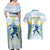 Argentina Rugby Custom Couples Matching Off Shoulder Maxi Dress and Hawaiian Shirt Pumas Mascot - Sporty Style